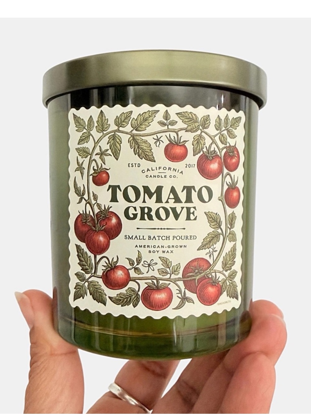 Leoben Company Tomato Grove Luxury Scented Candle - Green